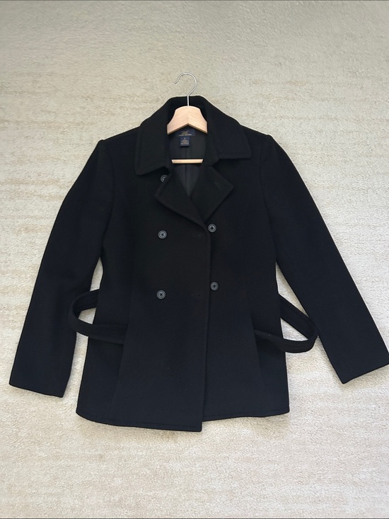 J. Crew Jackets & Blazers - Brooks Brother Classic Black Wool Peacoat Jacket - Women